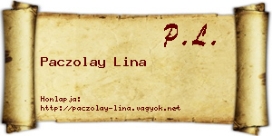 Paczolay Lina névjegykártya
